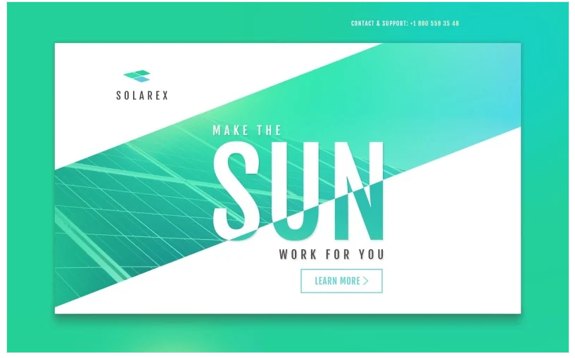 Solar Energy Responsive Landing Page Template