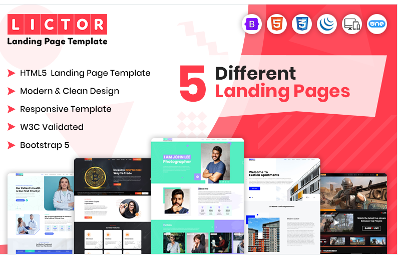 Lictor - Multipurpose Landing Page Template