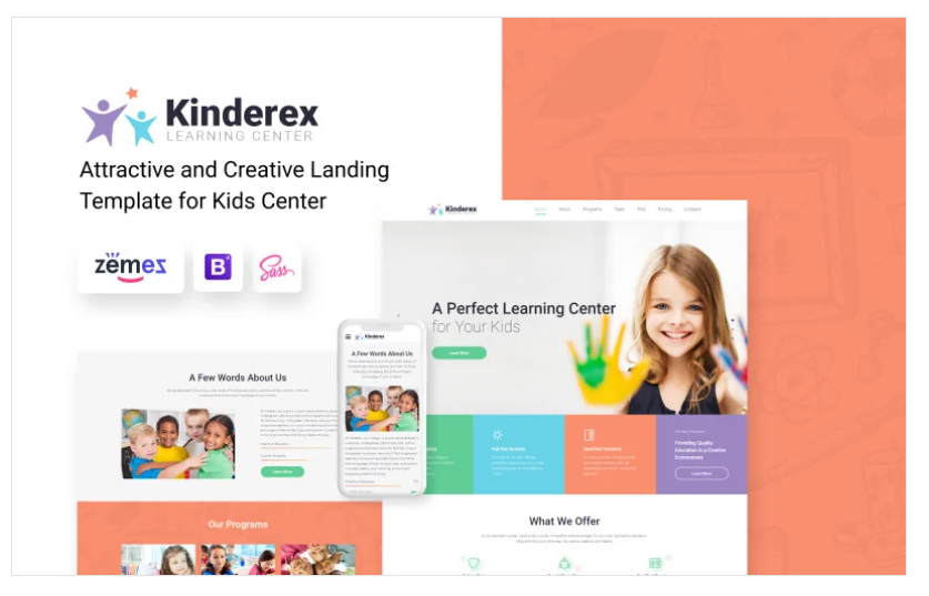 Kinderex - Kids Learning Center Website Template