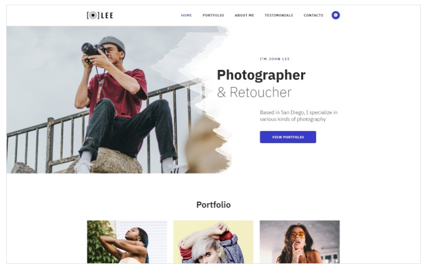 Lee - Photographer Portfolio Minimal HTML5 Landing Page Template