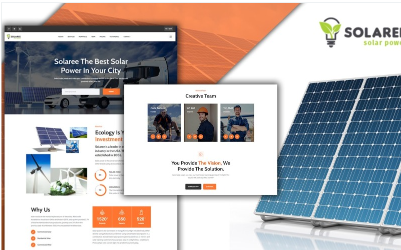Solaree Wind & Solar Energy Landing Page HTML5 Template