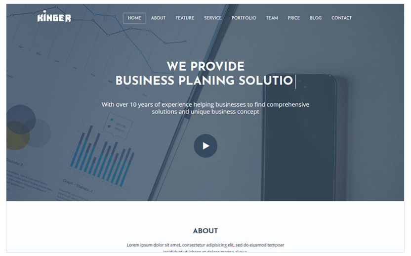Kinger - Personal / Business Portfolio Landing Page Template