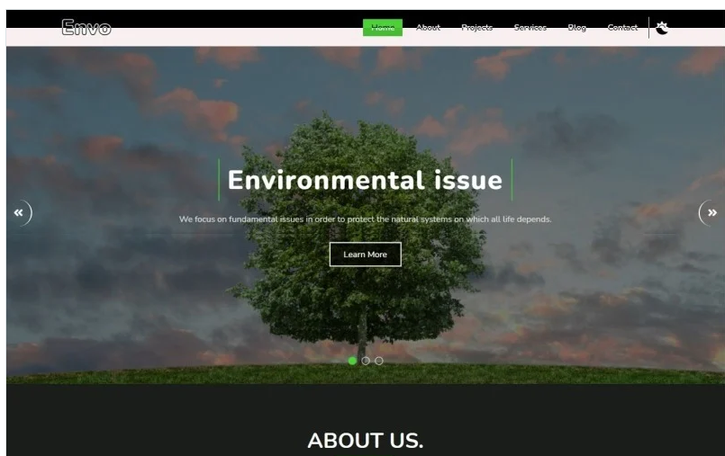 Envo - Environmental Charity Landing Page Template