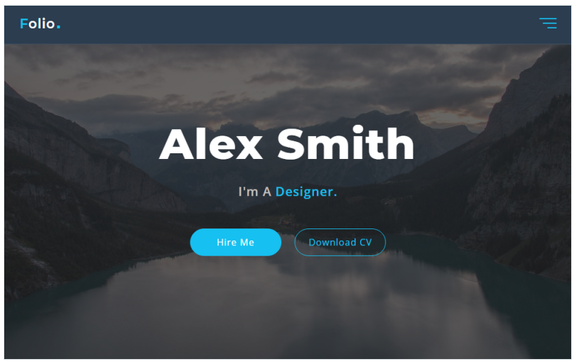 Folio - Personal Portfolio Landing Page Template