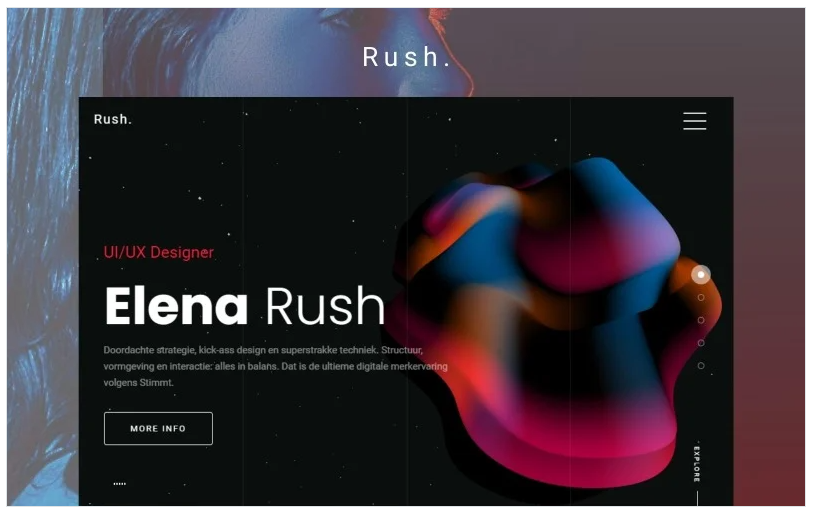 Rush - Multipurpose Personal Portfolio Bootstrap 5 Landing Page Template