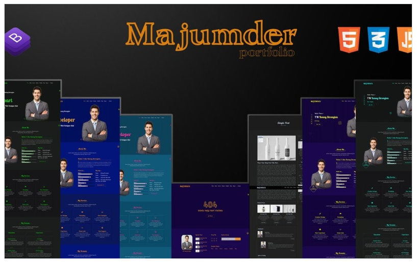 MAJUMDER-2 Portfolio Landing Page Template