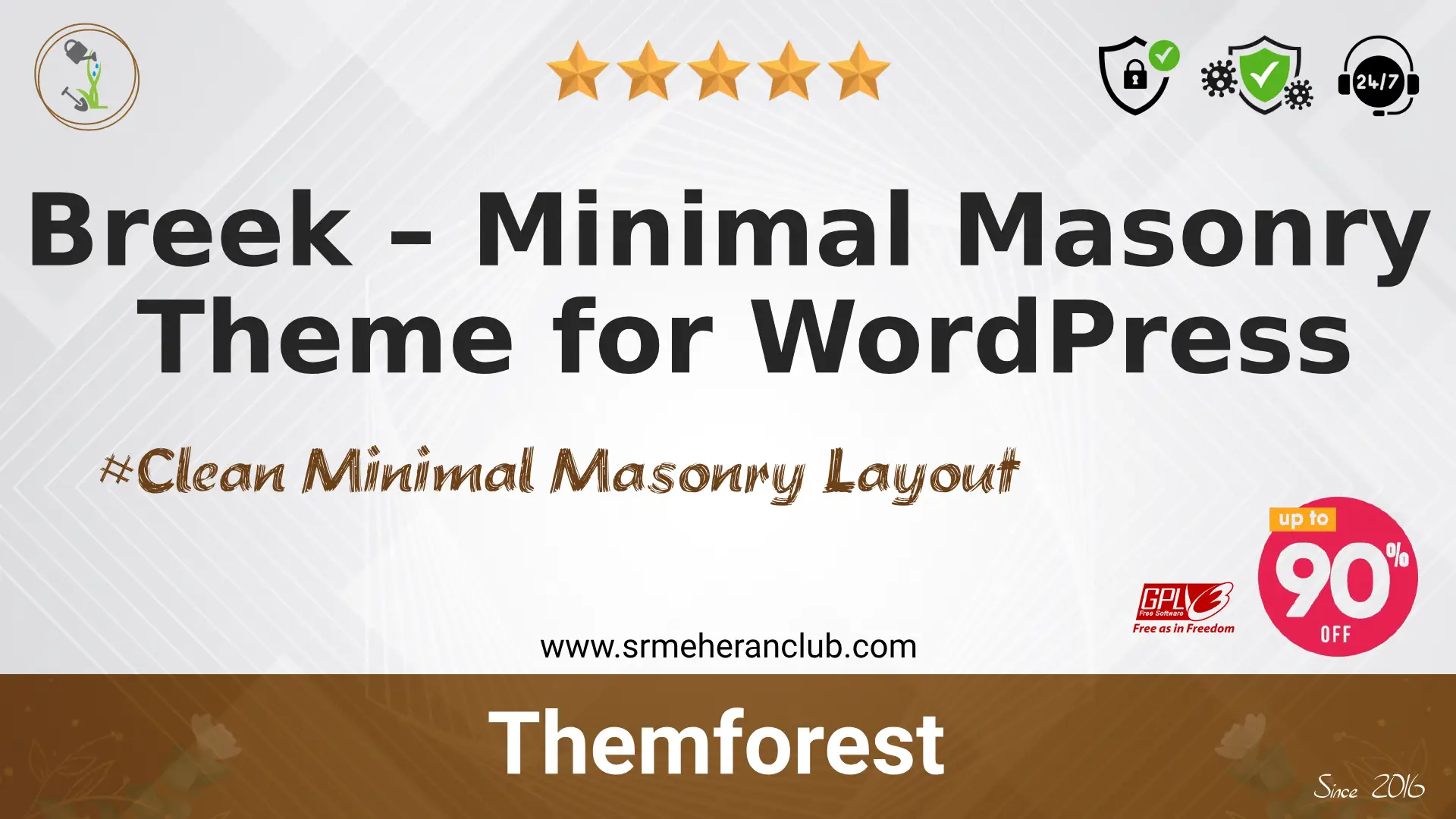 Breek – Minimal Masonry Theme for WordPress — Theme by Themeforest