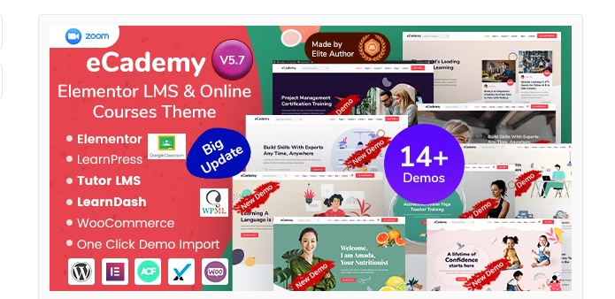 eCademy – Elementor LMS & Online Courses Theme 7.4