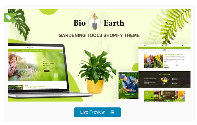 BioEarth - Garden Plants & Tools Shopify Theme