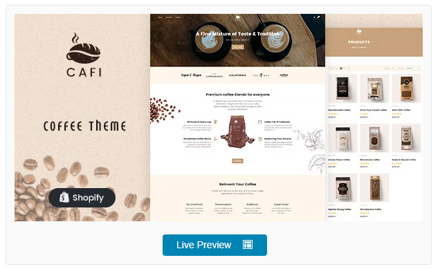 Cafi - Coffee Shop & Cafés Responsive Shopify