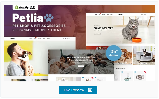Petlia - Pet Shop & Pet Accessories Responsive Shopify Theme
