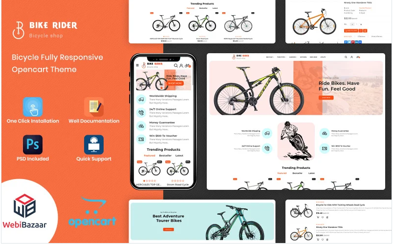 BikeRider - Sport, Bicycle Responsive Opencart Theme