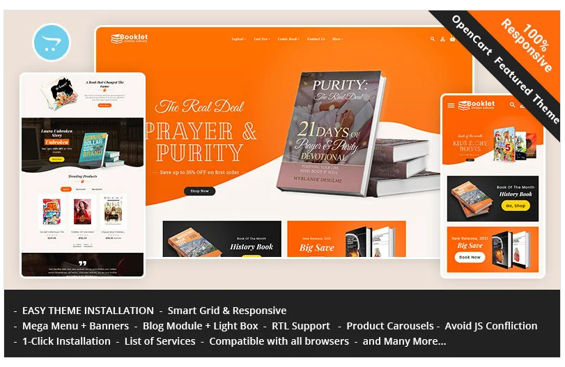 Booklet - OpenCart Theme for Online Book Store