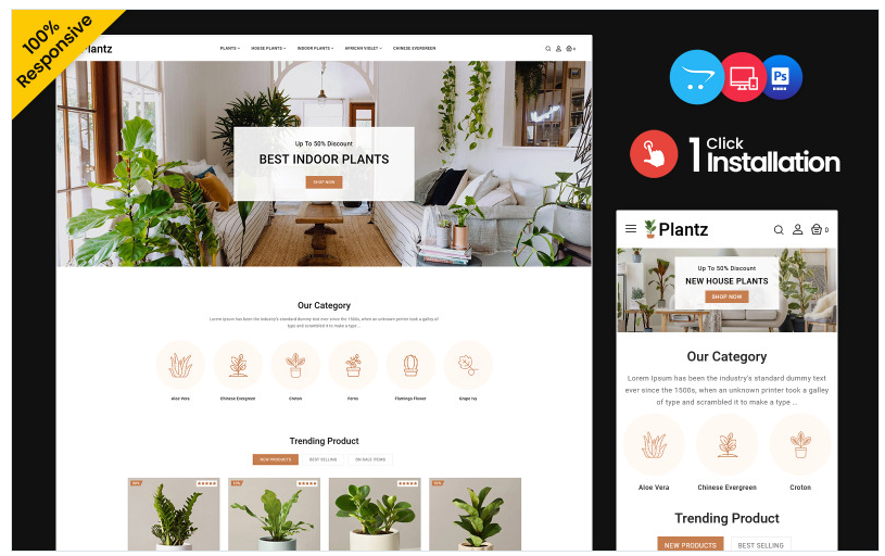 Plantz - Nursery, Gardening, and Houseplants Opencart Theme