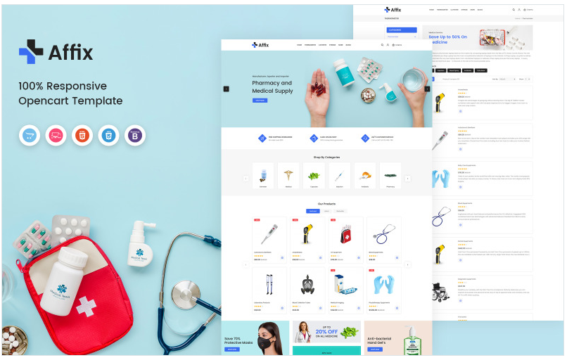 Affix - Medical OpenCart Template