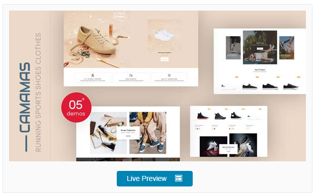 Camamas - Running Sports Shoes Clothes Shopify Theme