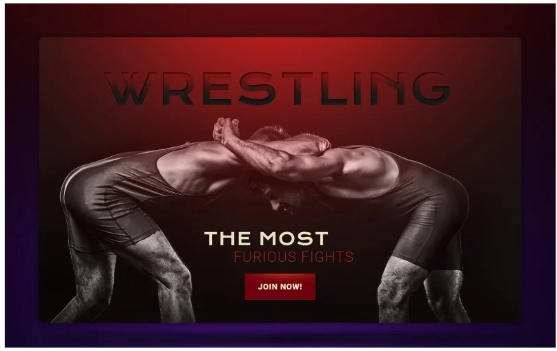 Wrestling Responsive Landing Page Template