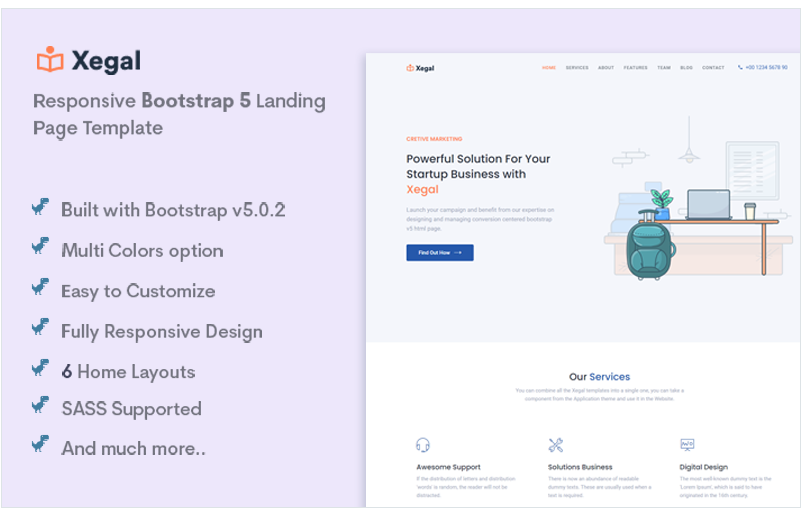Xegal - Bootstrap 5 Landing Page Template