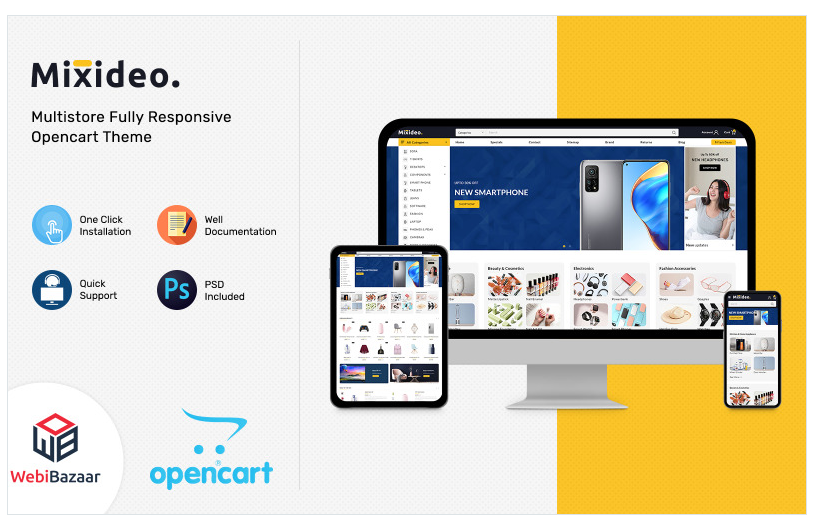 Mixideo - Multipurpose Modular OpenCart Theme