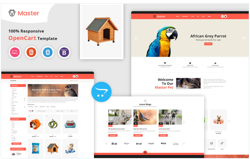 Master - Pet OpenCart Template
