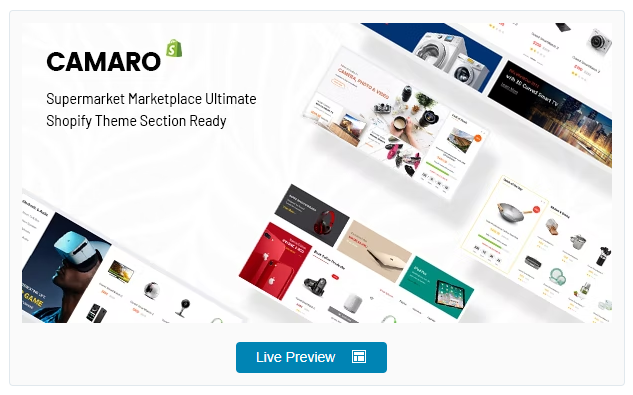 Camaro - Gadgets & Digital Fashion Super Market Minimalist Shopify Section Theme