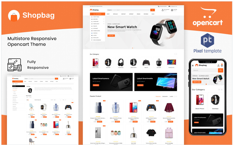 ShopBag - Multipurpose Electronic OpenCart Template