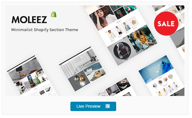 Moleez - Minimalist Shopify Section Theme
