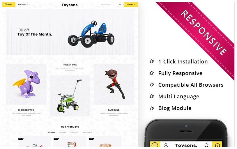 Toysons - Children Shop Responsive OpenCart Template