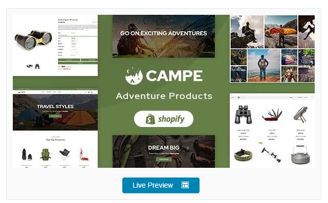 Campe - Camping & Adventure Shopify Store