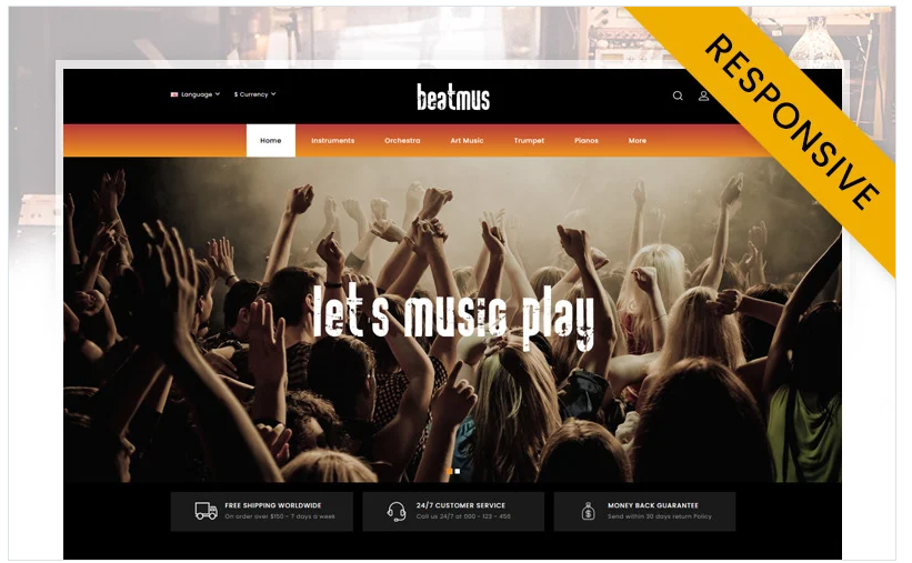 Beatmus - Musical Instrument Store OpenCart Template
