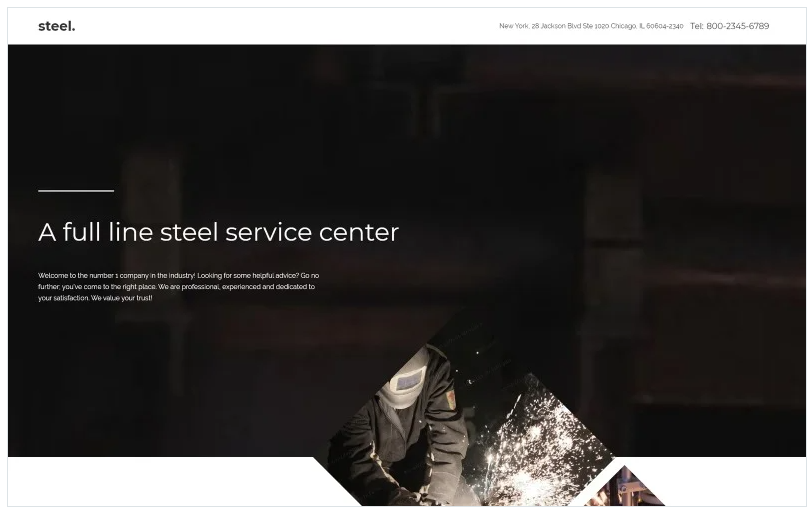 Steelworks Landing Page Template