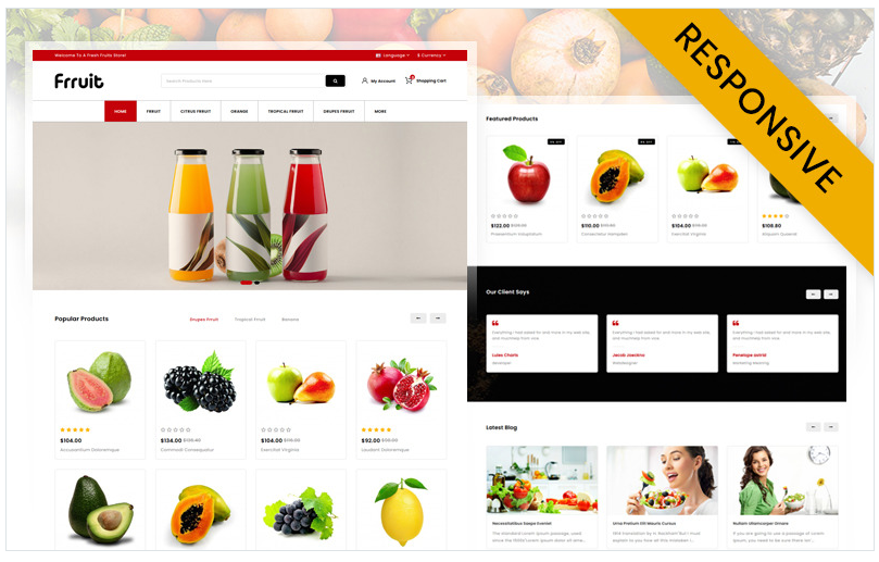 Fresh Fruits Store OpenCart Template