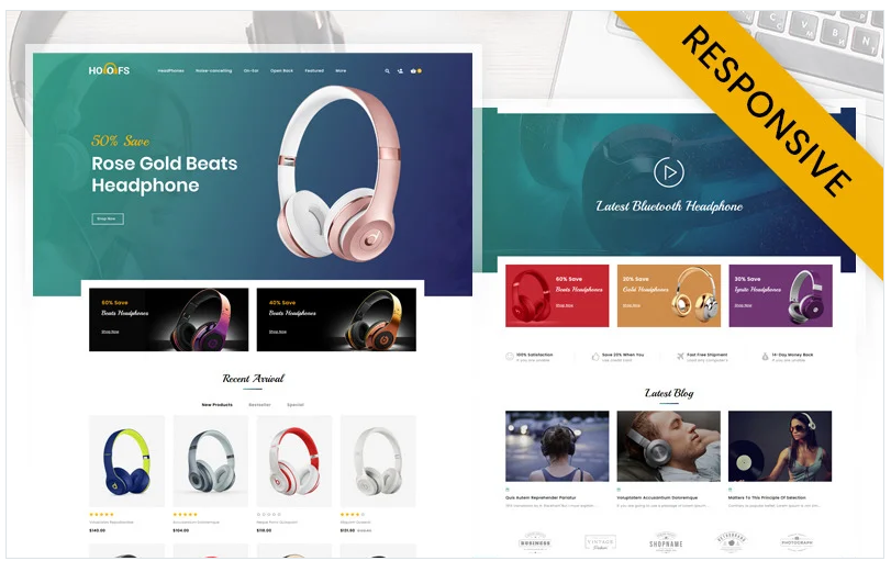 Hoofs - Headphone Store OpenCart Template