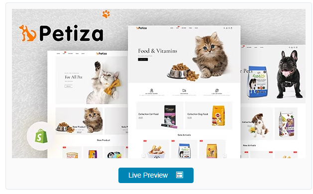 Download Petiza Pets Food Shop Responsive Shopify Theme