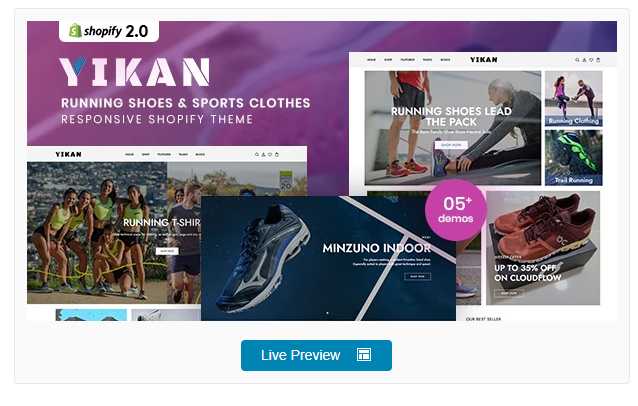 Yikan - Running Shoes & Sports Clothes Shopify Theme