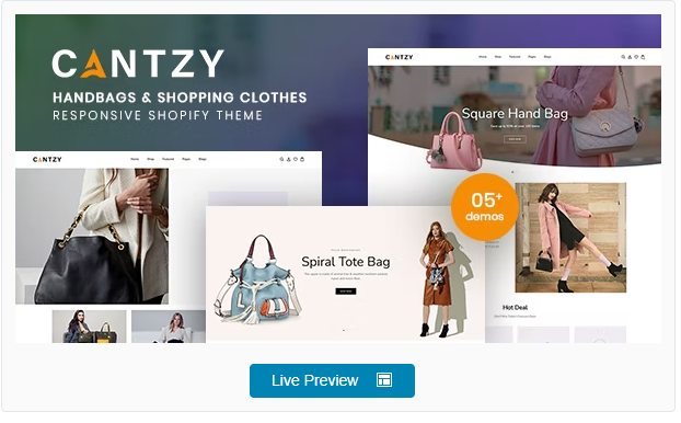 Cantzy - Handbags & Shopping Clothes Responsive Shopify Theme