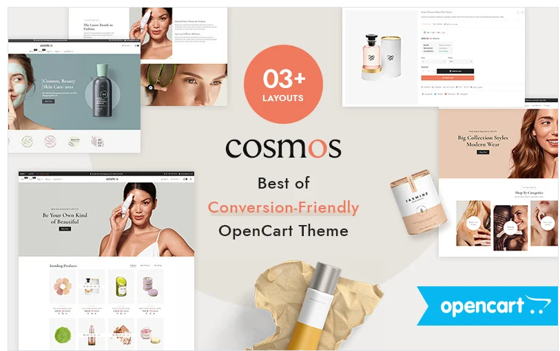 Cosmos - Cosmetics, Spa, Skincare & Beauty OpenCart Theme.