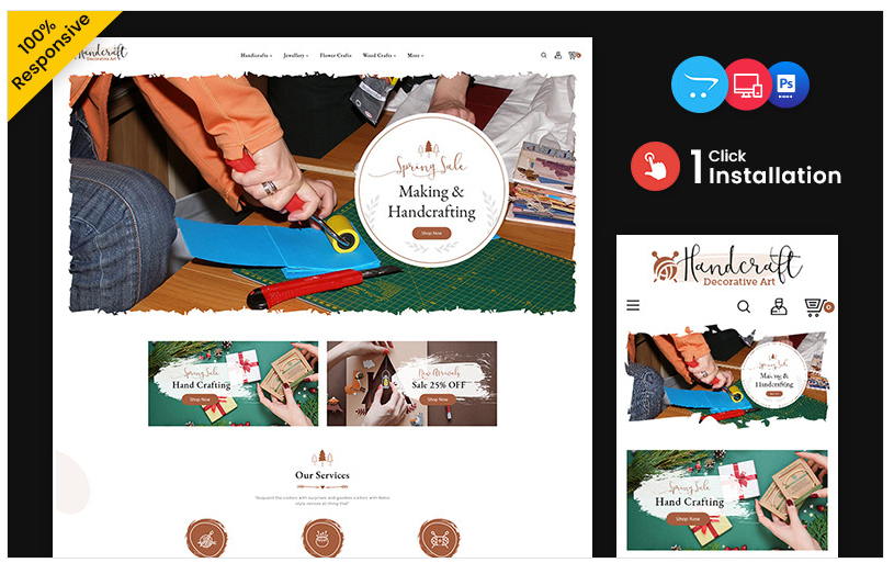 Crafter - Handcraft Decorative Art OpenCart Store