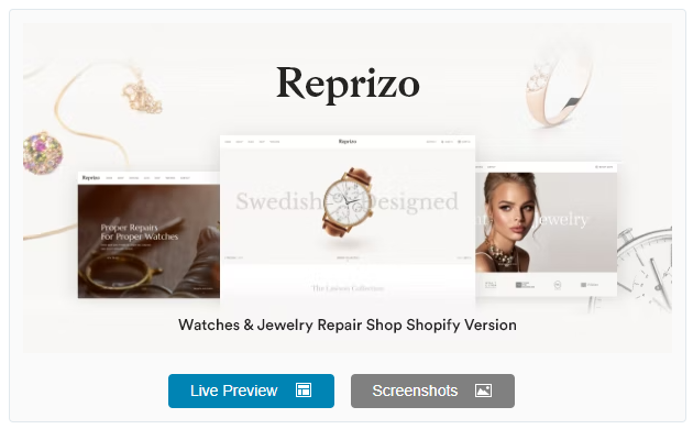 Reprizo - Jewelry & Watch Store Shopify Theme