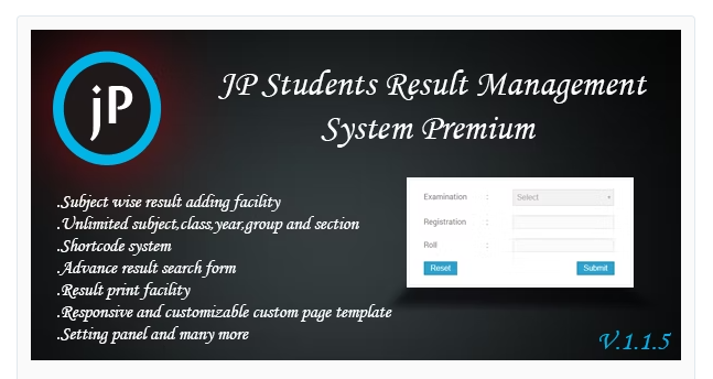 Product Image - JP Students Result Management System Premium 1.1.7 Product Image - JP Students Result Management System Premium 1.1.7