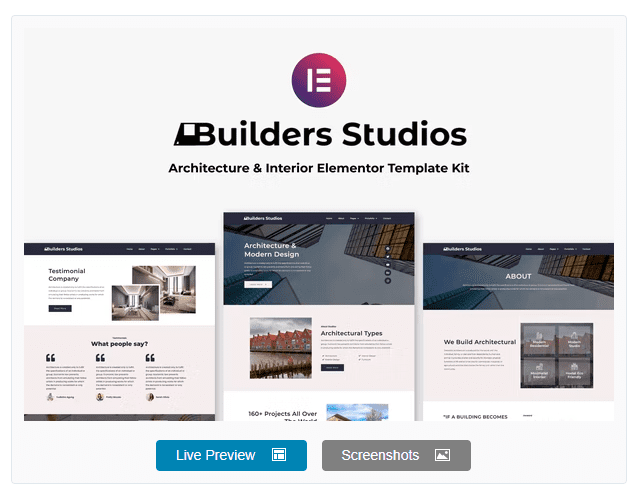 5Builders Studios - Architecture & Interior Elementor Template Kit
