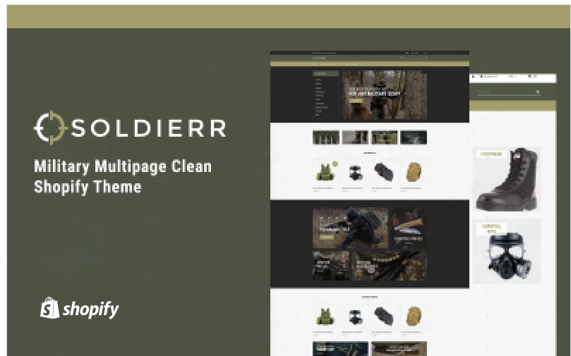 Soldierr - Military Multipage Clean Shopify Theme