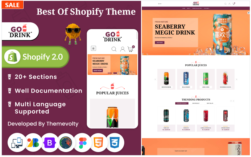 Go Drink - Mega Drinks Shopify 2.0 Responsive theme