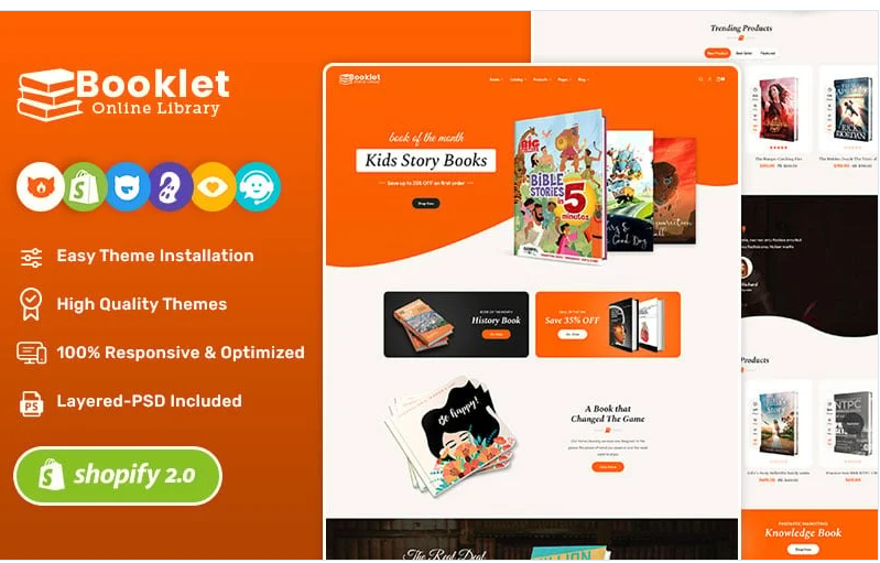 Booklet - Shopify OS2.0 Responsive Theme for Online Book Store