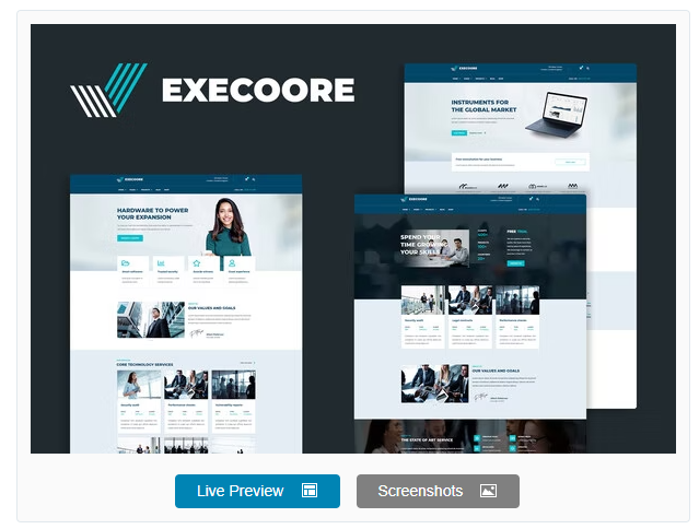 Product Image - Execoore – Tech & Fintech Crypto Elementor Template Kit