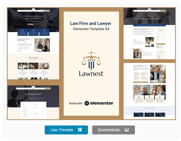 Product Image - Lawnest – Law Firm & Lawyer Elementor Pro Template Kit