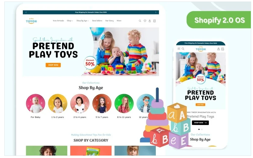Shopify Toys Theme - Shopify Dropshipping Store - Shopify Kids Theme - Shopify Theme | OS