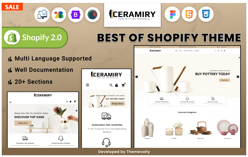 Ceramiry - Ceramic Interior Home Décor Shopify 2.0 Responsive Template