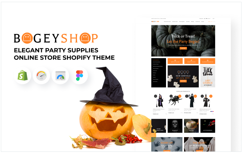 Bogey Shop - Elegant Party Supplies Online Store Shopify Theme