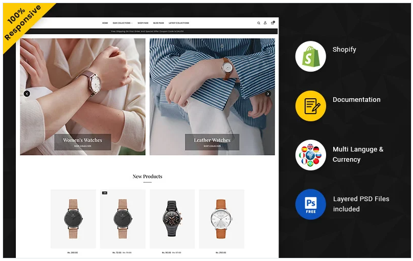 Timen - Watch Store Shopify Template